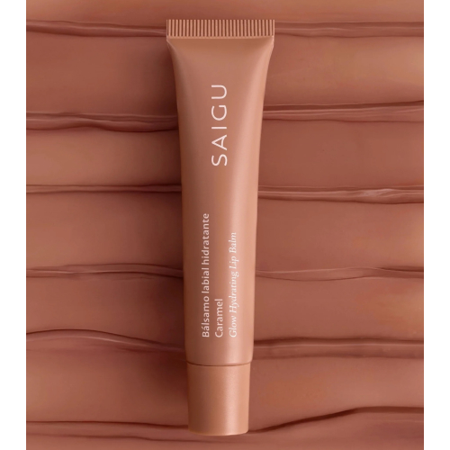 Saigu Cosmetics - Bálsamo labial hidratante efecto brillo - Caramel