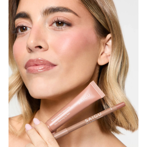 Saigu Cosmetics - Bálsamo labial hidratante efecto brillo - Caramel