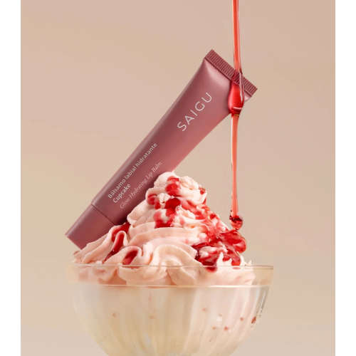 Saigu Cosmetics - Bálsamo labial hidratante efecto brillo - Cupcake