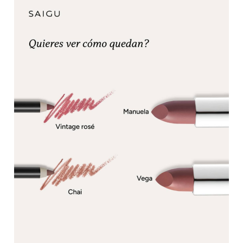 Saigu Cosmetics - Barra de labios Velvet - Luna
