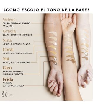 Saigu Cosmetics - Base de maquillaje fluida - Coral