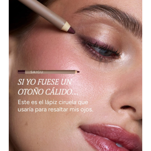 Saigu Cosmetics - *Golden Plum* - Lápiz de ojos Delineado Infinito - Satin Wine