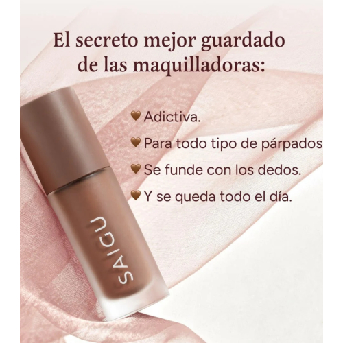 Saigu Cosmetics - *Golden Plum* - Sombra de ojos líquida One Touch - Ash