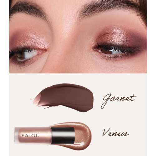 Saigu Cosmetics - Sombra de ojos líquida One Touch Matte - Garnet