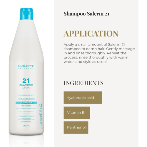 Salerm - *Salerm 21* - Champú con ácido hialurónico Silk Protein
