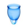 Satisfyer - Kit de copas menstruales Feel Confident (15 + 20 ml) - Azul oscuro