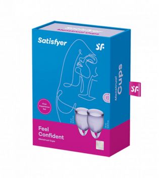 Satisfyer - Kit de copas menstruales Feel Confident (15 + 20 ml) - Morado