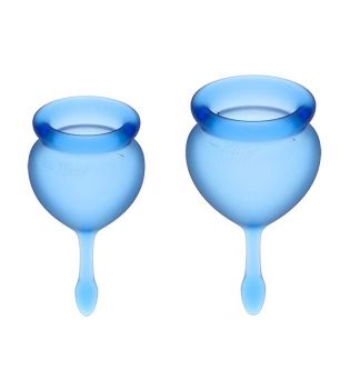 Satisfyer - Kit de copas menstruales Feel Good (15 + 20 ml) - Azul Oscuro