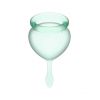 Satisfyer - Kit de copas menstruales Feel Good (15 + 20 ml) - Verde Claro
