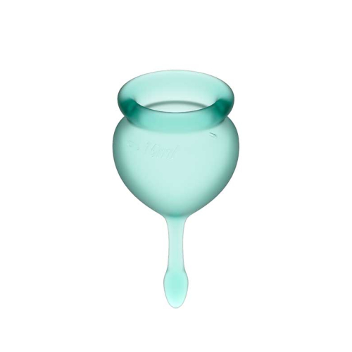 Satisfyer - Kit de copas menstruales Feel Good (15 + 20 ml) - Verde Oscuro