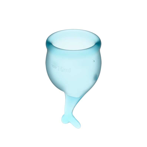 Satisfyer - Kit de copas menstruales Feel Secure (15 + 20 ml) - Azul Claro