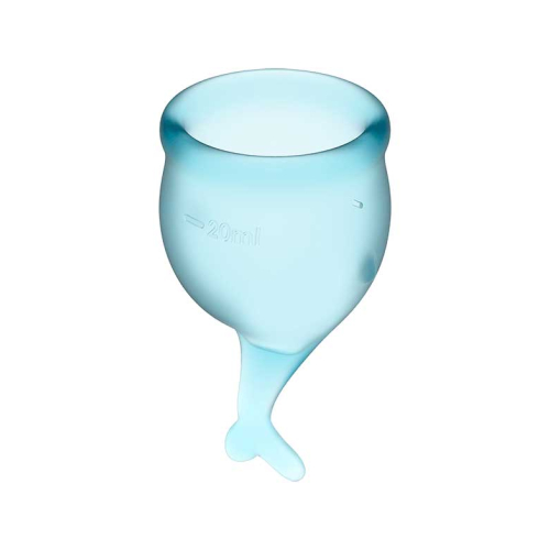 Satisfyer - Kit de copas menstruales Feel Secure (15 + 20 ml) - Azul Claro