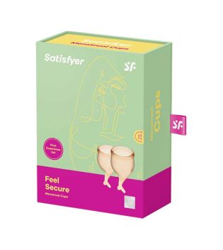 Satisfyer - Kit de copas menstruales Feel Secure (15 + 20 ml) - Naranja