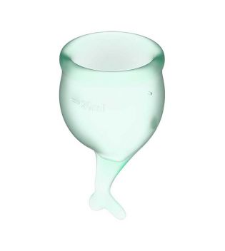 Satisfyer - Kit de copas menstruales Feel Secure (15 + 20 ml) - Verde Claro
