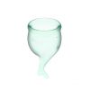 Satisfyer - Kit de copas menstruales Feel Secure (15 + 20 ml) - Verde Claro