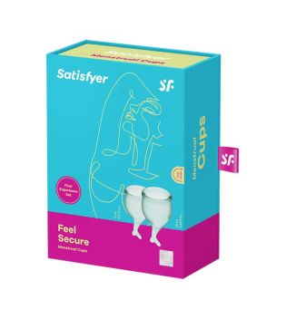 Satisfyer - Kit de copas menstruales Feel Secure (15 + 20 ml) - Verde Oscuro