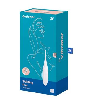Satisfyer - Vibrador de clitoris Twirling Fun - Blanco