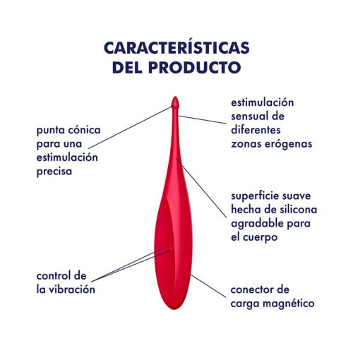 Satisfyer - Vibrador de clitoris Twirling Fun - Rojo