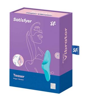Satisfyer - Vibrador de dedo Teaser - Azul claro