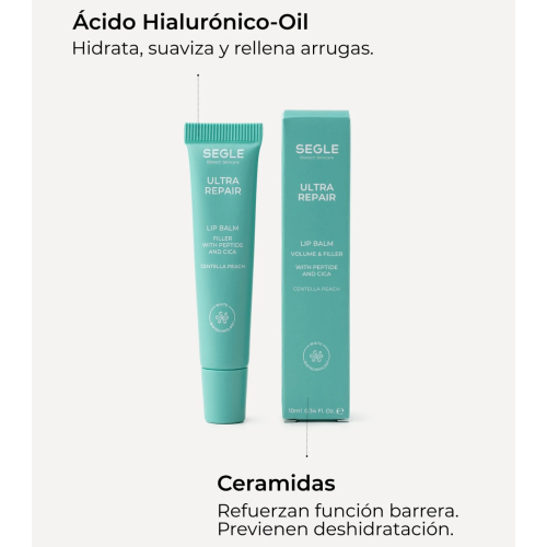 SEGLE - Bálsamo labial con péptidos Ultra repair - Centella Peach