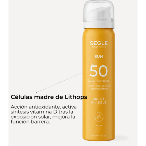 SEGLE - Bruma facial solar invisible SPF50