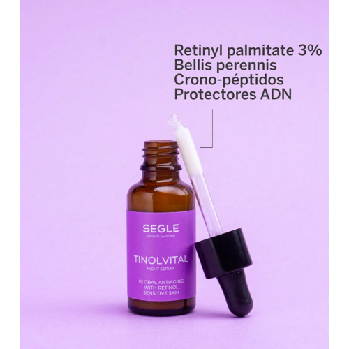 SEGLE - Sérum facial noche antiedad Tinolvital - Piel sensible