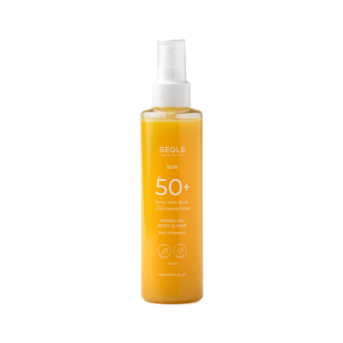 SEGLE - Spray solar bifásico para cuerpo y cabello SPF50+