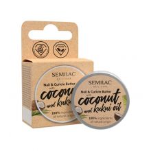 Semilac - Manteca para uñas y cutículas con aceite de coco y kukui