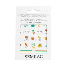 Semilac - Stickers al agua para uñas - 16: Art Flowers