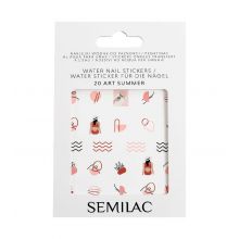 Semilac - Stickers al agua para uñas - 20: Art Summer