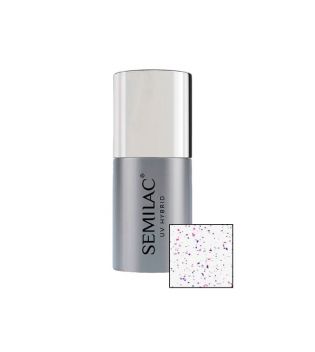 Semilac - Top coat Top No Wipe Blinking Blue & Violet Flakes- 7ml