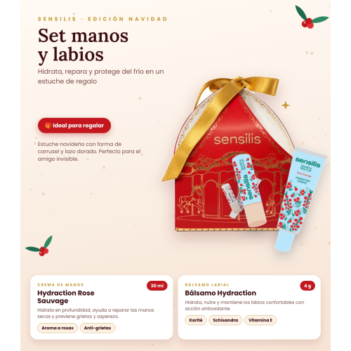 Sensilis - *Xmass* - Set de crema de manos + bálsamo labial