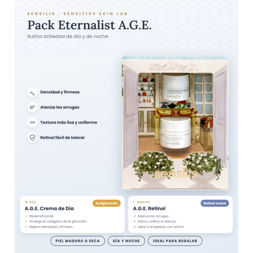 Sensilis - *Xmass* - Set Eternalist AGE de crema de día + crema de moche