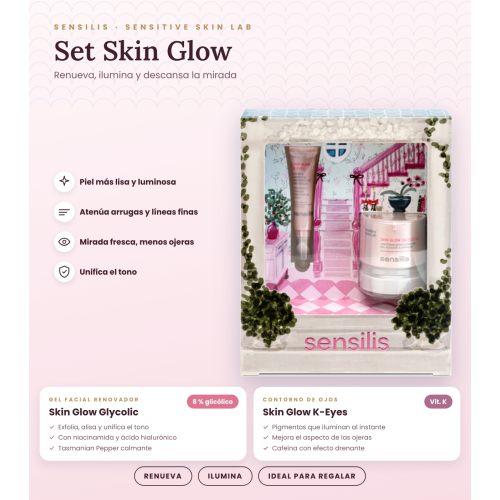 Sensilis - *Xmass* - Set Skin Glow de gel facial +Tratamiento de ojeras