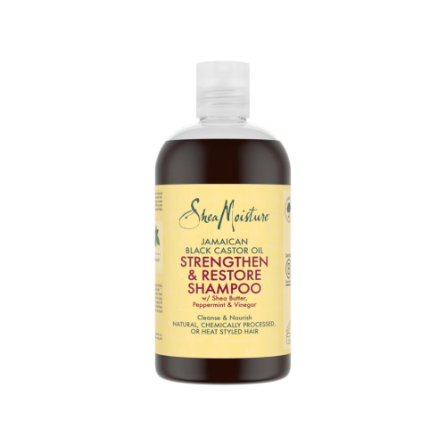 Shea Moisture - Champú Fortalece + Restaura - Aceite de ricino negro de Jamaica