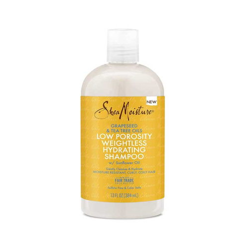 Shea Moisture - Champú para cabello con porosidad baja - Aceites de semilla de uva y árbol de té