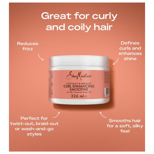 Shea Moisture - Crema definidora de rizos Curl Enhancing Smoothie - Coconut & Hibiscus