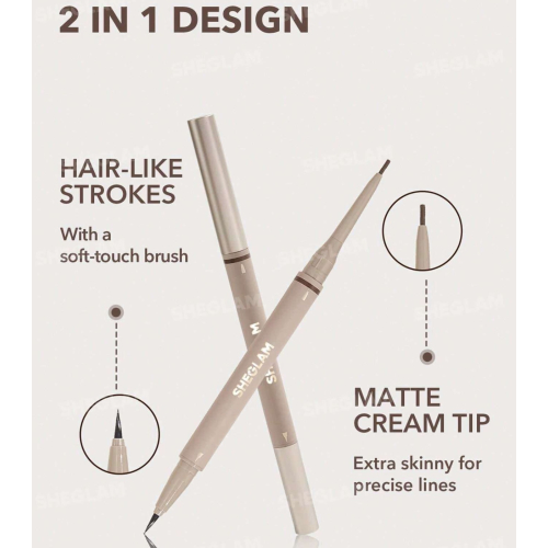 SHEGLAM - Lápiz de cejas 2en1 Brows On Demand - Auburn