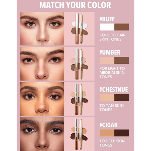 SHEGLAM - Lápiz para contorno y resaltado de nariz Fine Line - Buff