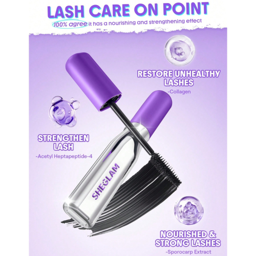 SHEGLAM - Máscara de pestañas Lashlighter Mega Boost - Black