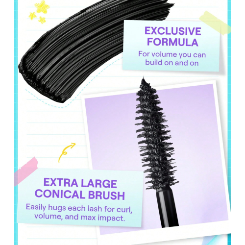 SHEGLAM - Máscara de pestañas Lashlighter Mega Boost - Black