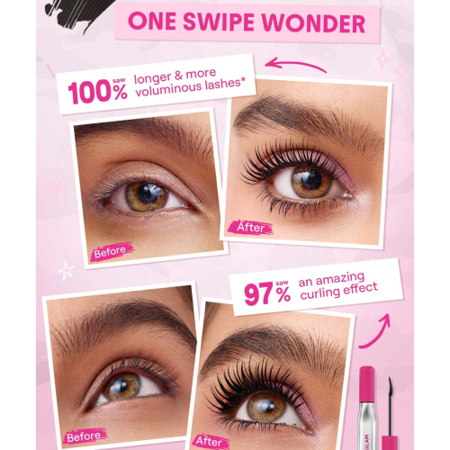 SHEGLAM - Máscara de pestañas Lashlighter Up & Out - Black