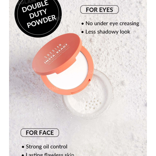SHEGLAM - Polvos fijadores para rostro y contorno Insta-Ready - Translucent