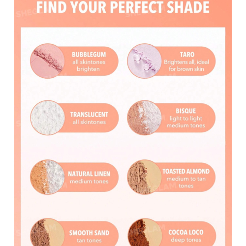 SHEGLAM - Polvos fijadores para rostro y contorno Insta-Ready - Translucent