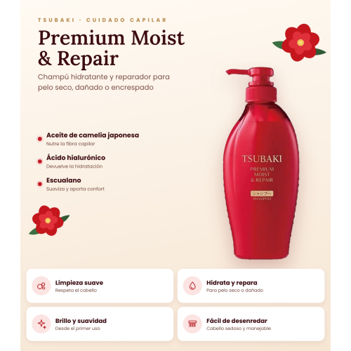 Shiseido - *Tsubaki* - Champú hidratante Premium
