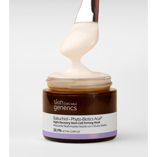 Skin Generics - Mascarilla facial reafirmante de noche con células madre Bakuchiol + Phyto-Biotics Acai