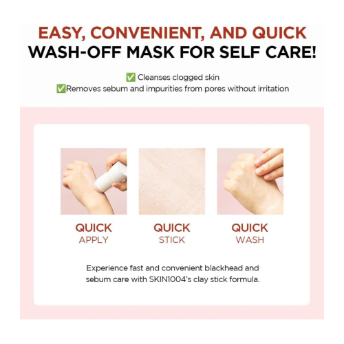 SKIN1004. - *Poremizing* - Mascarilla facial de arcilla con centella de Madagascar Quick Clay Stick Mask