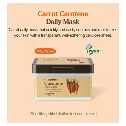 Skinfood - Mascarilla diaria Carrot Carotene - 30 uds