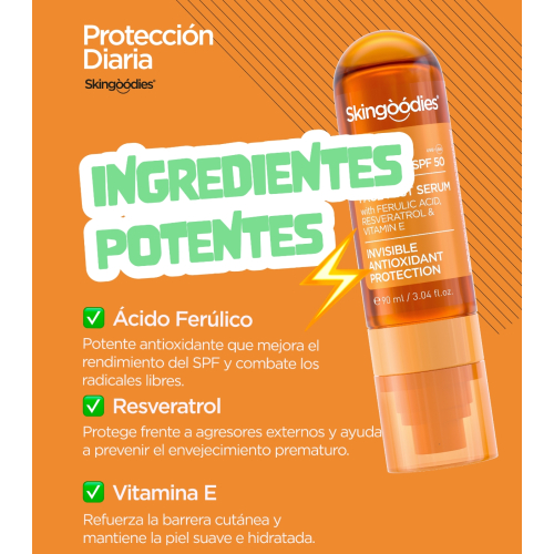 Skingoodies - Sérum facial en bruma con SPF50 - Daily Shield