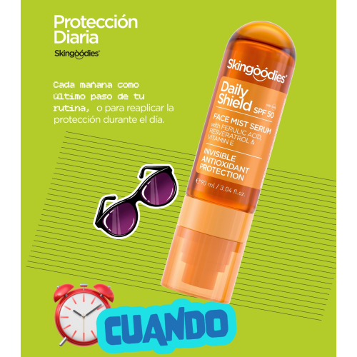 Skingoodies - Sérum facial en bruma con SPF50 - Daily Shield